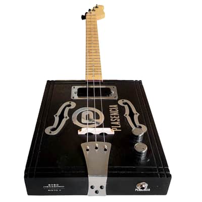 The Black Betty  - 3-string Electric/Acoustic Cigar Box Guitar by Deke - Featuring the Black Mamba Humbucker image 4