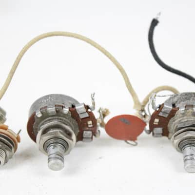 1961 Vintage Fender Telecaster/Mustang/Precision Bass Centralab 250k Pots w/Original Jack USA 1960s Pre-CBS image 7