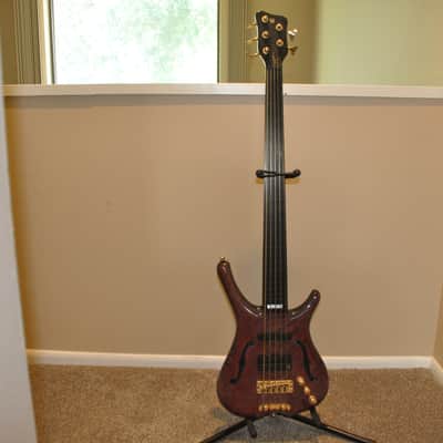 Warwick One Of A Kind Infinity V Custom Shop Fretless Bass Guitar - AAAA Birdseye image 2