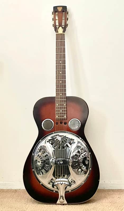 DOBRO Model 60D Round Neck 1981 ( Brown Sunburst ) with HSC image 1
