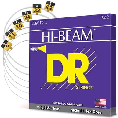 DR Strings HI-BEAM™ - Nickel Plated Electric Guitar Strings: Light 9-42 image 2