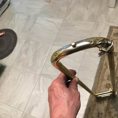SUMMER DEAL F E OLDS LOS ANGELES .554 / .565 DUAL BASS TROMBONE 10INCH BELL SINGLE ROTAR 1948 EXCELLANT SHAPE ORG. CASE WITH MPC image 25