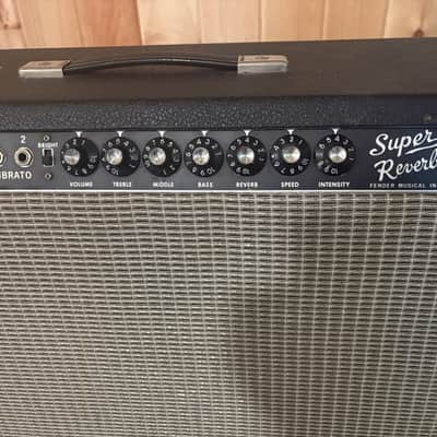 Fender Super Reverb 2-Channel 40-Watt 4x10" Guitar Combo 1963 - 1967 - Black Panel image 2