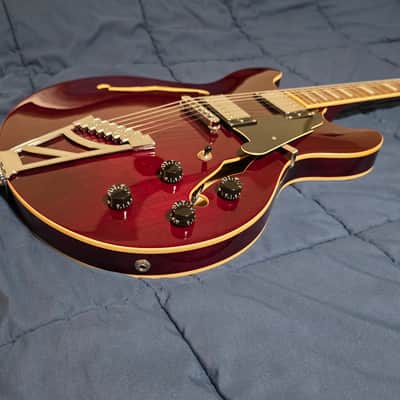 D'Angelico Premier Series DC - Trans Wine Red image 6