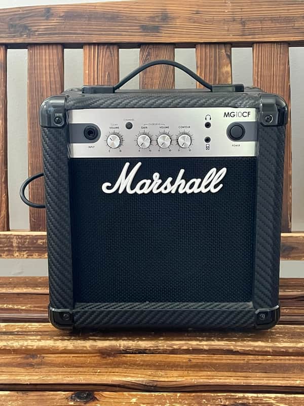 Marshall MG Carbon Fiber MG10CF 2-Channel 10-Watt 1x6.5" Solid State Guitar Combo 2011 - 2018 - Black Carbon Fiber image 1