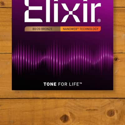 Elixir Nanoweb Coated 80/20 Bronze 12-String Acoustic Guitar Strings - 10-47 image 1