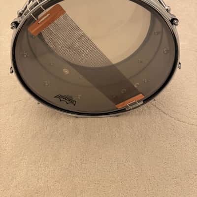 Ludwig Universal Brass 8x14" Snare Drum with Die cast Hoops 2022 - Present - Black Nickel over Brass with Chrome Hardware image 5