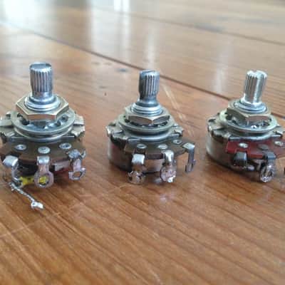 original 1961 Fender Stratocaster Stackpole pots potentiometers pot 1962 image 1