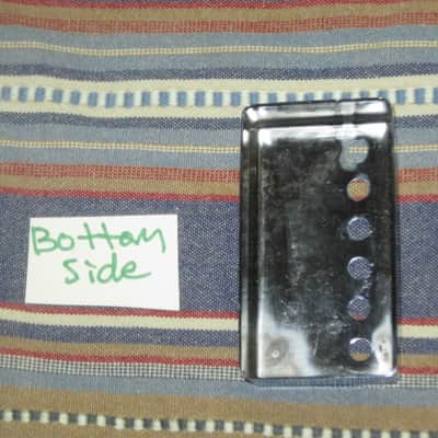 used (light medium relic'd) genuine Gibson PRPC-015 Chrome Bridge Humbucker Cover - BRIDGE pole spacing: 52mm -- 2 and 1/16 inch image 21