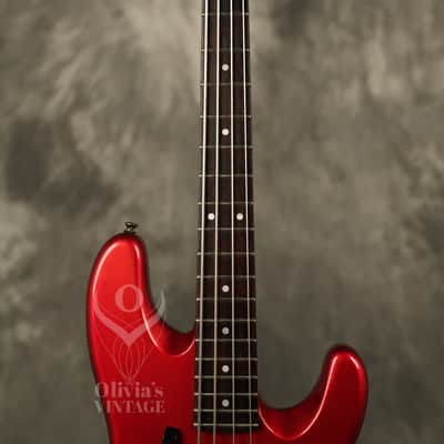 1980's Fender Contemporary Power Jazz Bass Special MIJ Candy Apple Red image 4