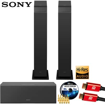 Sony SS-CS3M2 Hi-res Floorstanding Speaker (Pair) w/ Center Channel Speaker Bundle image 1