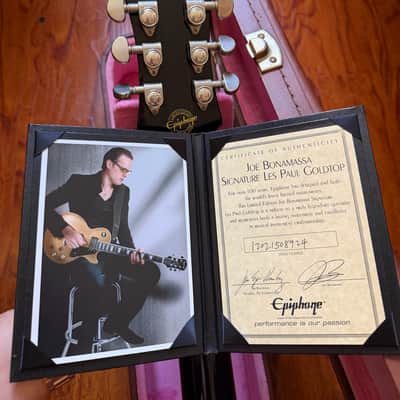 Epiphone Joe Bonamassa Les Paul Goldtop signature limited edition 2008 - very good image 10