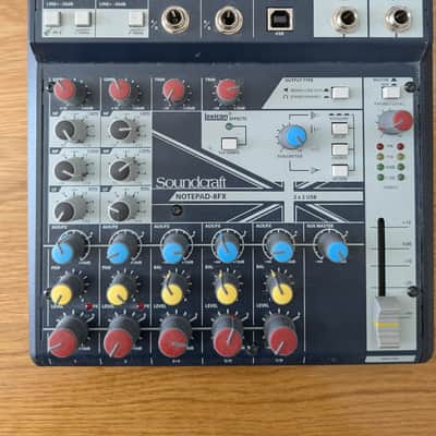 Soundcraft Notepad-8FX 8-Channel Analog Mixer with USB I/O 2010s - Blue image 2