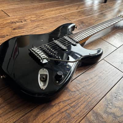 1980s Fender STM-60 Stratocaster Black HSS 'E' Serial Shreddy Electric Guitar MIJ Japan Fujigen Factory image 4