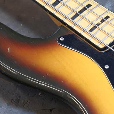 Fender 1973 Jazz Bass, Black-Block Markers, 3-Color Sunburst (Pre-Owned) image 5
