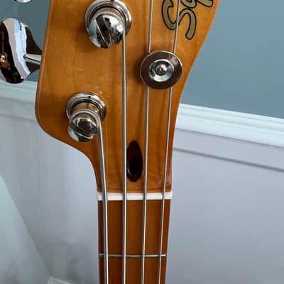Squier 50s Vibe Precision Sting bass sunburst 2021 electric bass guitar image 5
