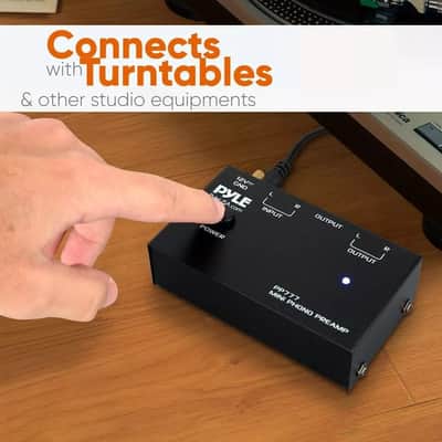 Pyle Phono Turntable Preamp – Mini Audio Stereo Phonograph Preamplifier for Turntables and Studio Equipment image 2