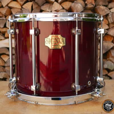 Immagine Premier SIGNIA Maple Tom Floor Tom 14" x 12" Cherry Wood UK Made - 2
