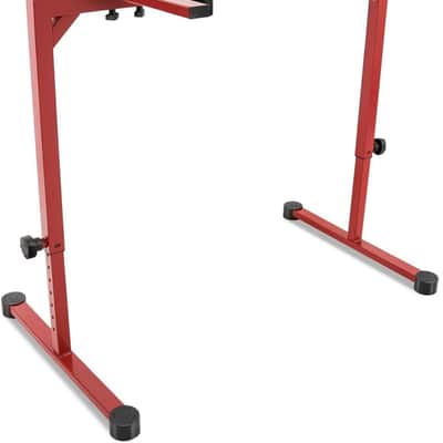Dual Piano Keyboard Stand with 2nd Tier - Heavy Duty Adjustable Music Stand with Rubber Discs, Designed for Keyboards, Synthesizers, Stage Equipment, Ideal for Home, Studio and Live Performance image 1