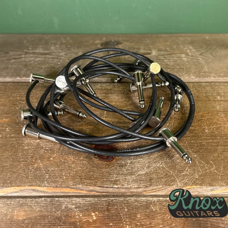 George L's TS Right-Angle Patch Cables - Black image 1