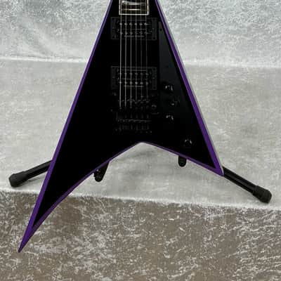 USA JACKSON CUSTOM SHOP RHOADS RR1 GUITAR | BLACK / DOOM PURPLE BEVELS image 3