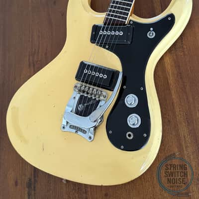Mosrite Avenger Guitar, The Ventures Model, Aged White, MIJ 1970s image 1