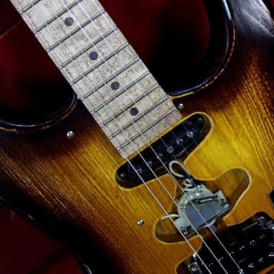 Palermo PG3 Guitar EVH Van Halen Frankenstein Pickup Floyd Rose Tobacco Burst W/ Case NEW image 10