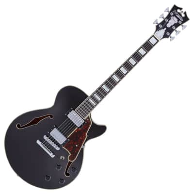 D'Angelico Premier SS Semi-Hollow Body Electric Guitar, Black Flake w/Gig Bag image 16