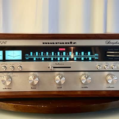 πΆβ¨ Marantz 2226 Vintage Stereo Receiver w/ Original Wood Case (WC-22) β Warm White LED, Cleaned, Tested & Working image 1