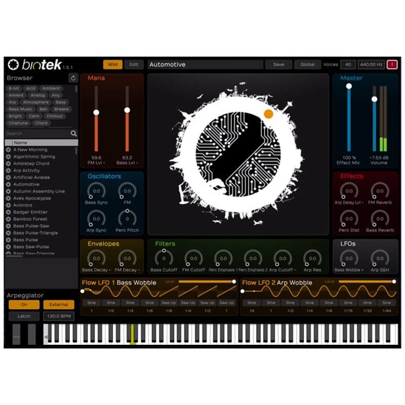 tracktion BioTek 2 - Organic Synthesizer Plug-In image 1