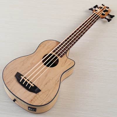 30 Inch 4 String Electric Ukulele Bass, Ash Wood Top Body, Okoume Wood Neck image 2