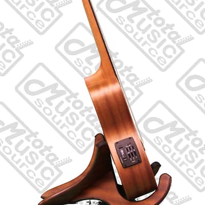 Luna Mahogany Series Maluhia Peace Acoustic-Electric Concert Ukulele, UKE MALU EL image 6
