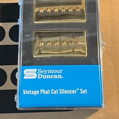 Seymour Duncan Vintage Phat Cat Silencer Pickup Set - Gold image 1