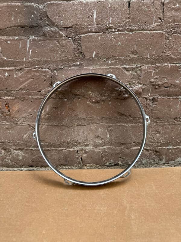 Unbranded 10"6-Lug Triple-Flanged Drum Hoop / Rim Chrome – Good Condition image 1
