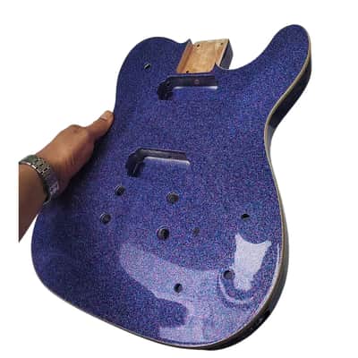 Blue 2 Piece Alder Telecaster Tele HH Style Guitar Body image 2
