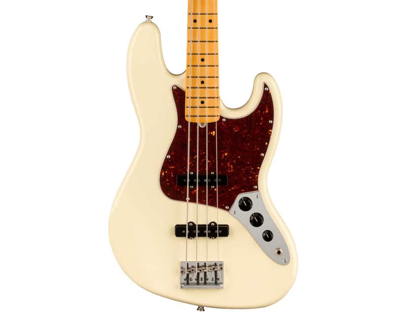 Used Fender American Professional II Jazz Bass - Olympic White w/ Maple FB image 1