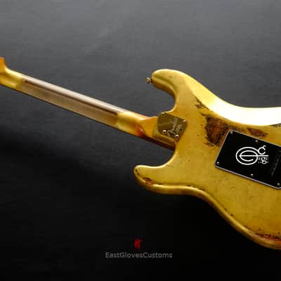 Fender American FSR Deluxe Stratocaster 24k Pure Gold Leaf ‘69 Custom Shop Abigail Ybarra pups Relic image 15