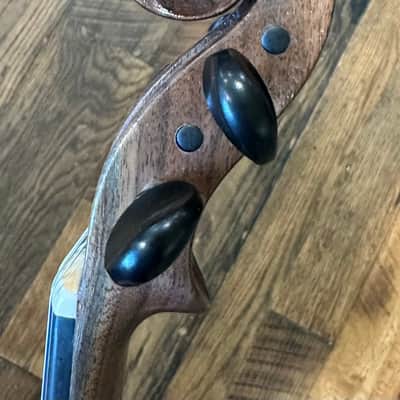 Black Walnut! Brad ROBINSON 5-String Violin 4/4 Bluegrass Dream Fiddle *PowerHouse Monster! image 13