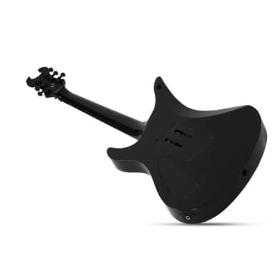 Schecter Synyster Gates Signature Custom Floyd Rose - Ebony Fingerboard, Gloss Black w/Silver Pin Stripes image 3