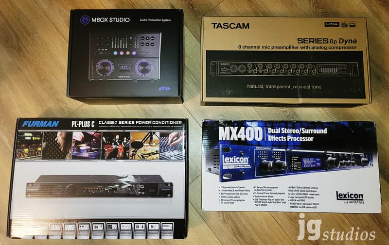 Avid MBox Studio/Lexicon/Tascam/Furman with Rack Bundle! All Like New in Boxes! image 1