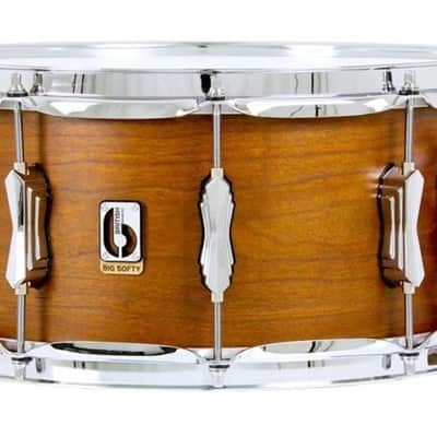 British Drum Co. BS-14-65-SN Big Softy Series Cherry and Balsa Snare. 6.5" x 14" image 1