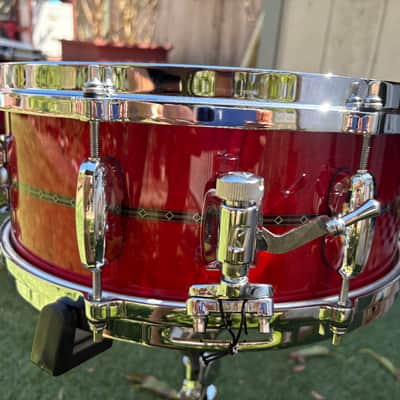 Tama Star Maple - Red Raspberry Curly Maple Bop Kit w/Matching Snare image 8