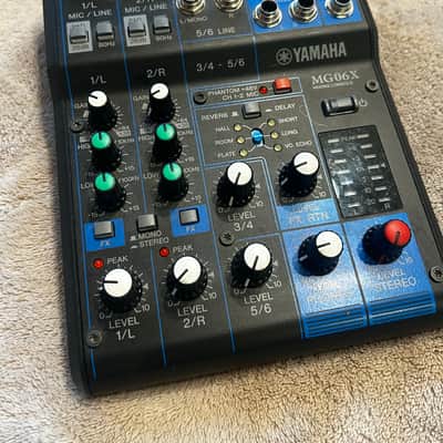 Yamaha MG06X 6 Channel Analog Mixer 2017 - Present - Black image 3