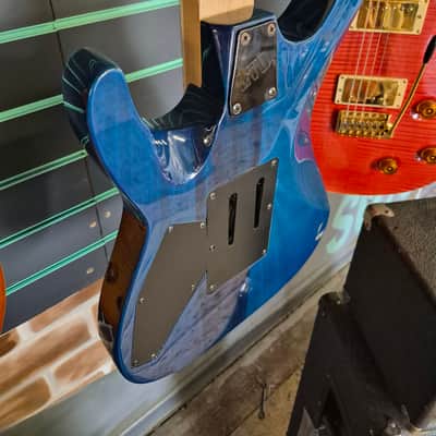 ESP LTD MH-203QM See Thru Blue 2020 Electric Guitar image 12