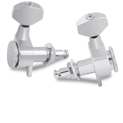 3R3L Locking Guitar String Tuning Pegs Sealed Guitar Machine Heads Tuners Tuning Keys 1:18 Gear Ratio for Electric Guitar or Acoustic Guitar Chrome. image 6