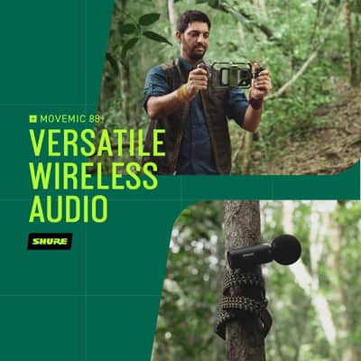 Shure MoveMic 88+ Wireless Microphone Video Kit - Pro Audio Recorder for Film/Field Recording Interviews, Stereo Mic 4 Polar Patterns | Compatible with iOS/Android via MOTIV App (MV88+W-KIT-Z7) image 4
