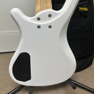Warwick Rockbass Corvette $$ 5 String Bass - Solid White High Polish image 4