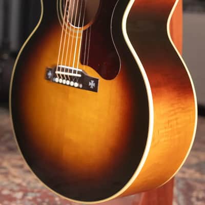 Gibson J-185 Original Acoustic/Electric Guitar - Vintage Sunburst with Hardshell Case image 10