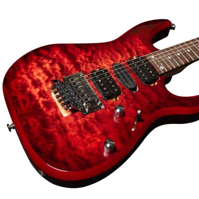 BootLegger Guitar Royal 2024 - Red - Floyd Rose Double Locking - Coil Split image 8