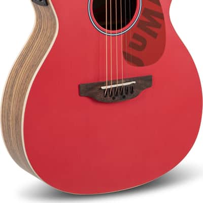 Ovation Applause AEO-69 Jump Grand Auditorium Acoustic-Electric Guitar, Solid Spruce Top, Lipstick image 1